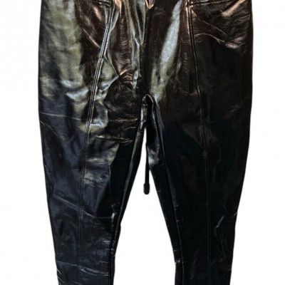 Spanx Faux Leather Leggings Size Medium Shiny