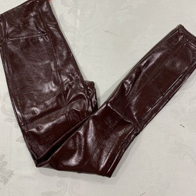 Spanx Faux Patent Leather Leggings, Size 1X