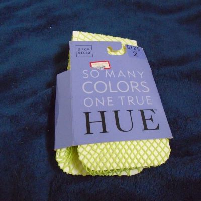 Hue Key Lime Green Fishnet Tights, Size 2 New with tags