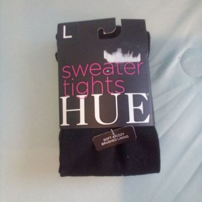 NWT - HUE Brushed sweater tights soft and cozy, brushed lining, size L