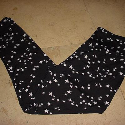 NWT SPLASH BOTTOMS WOMENS SEXY STRETCH LIGHTWEIGHT STAR LEGGINGS BLACK SZ 1X