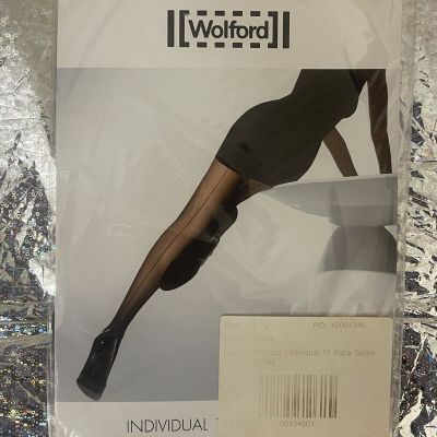 Brand New In Package! Size Large Wolford Individual 10 Back Seam Tights