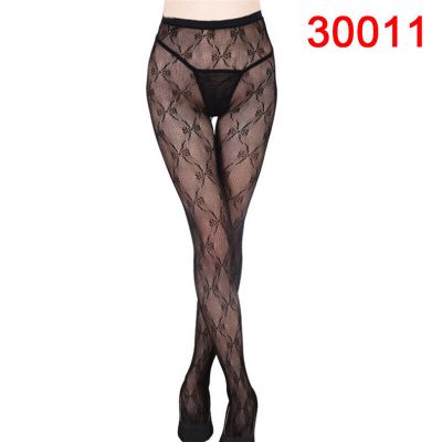Women Black Lace Fishnet Hollow Patterned Pantyhose Tights Stocking LingerieS.LW