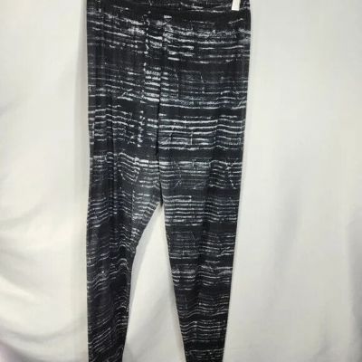 Leggings Depot Black & White Abstract Print Soft Leggings Plus Size One Size