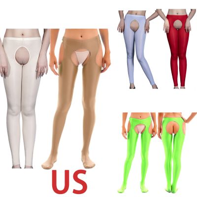 US Women's Sexy High Waist Gym Tights Hollow Out Compression Workout Yoga Pants
