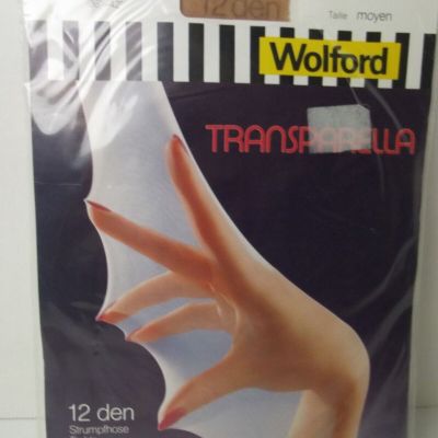Vintage Wolford Transparella Transparent Caramel Medium Pantyhose Tights NWT