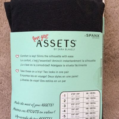 Spanx size 5 Reversible Black/Gray Shaping Tights  Style1602 NWT