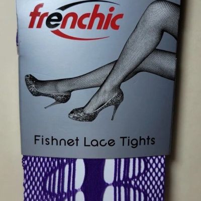 New Frenchic Fishnet Womens Lace Tights Queen 3X/4X Purple