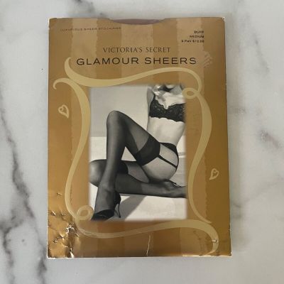 VICTORIA'S SECRET Glamour Sheers Luxurious Sheer Stockings Buff Medium