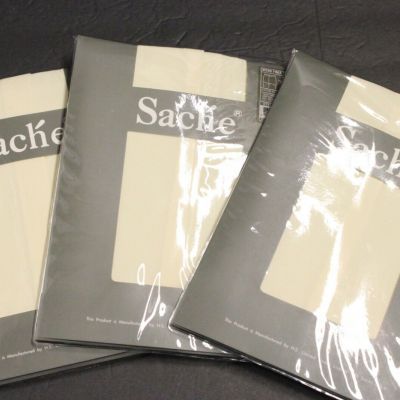 3 set Sache Micro Fiber Semi Opaque Fashion Pantyhose Tights S/m 4'11