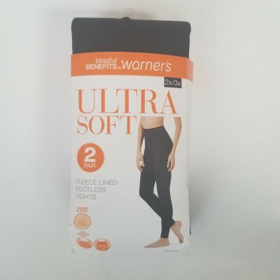 Blissful Benenfits Warners Ultra Soft Fleeced Lined Footless Tights Size 2X 3X