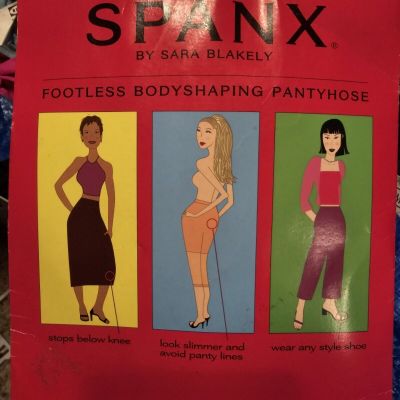 NEW SPANX Footless Bodyshaping Pantyhose Nude Size C Control Top Sara Blakely