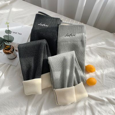 Women winter Wear warm high qualityThick Lamb strechable Wool Leggings