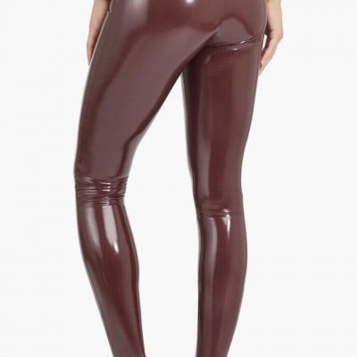 NEW Spanx Women's Faux Patent Leather Leggings - 20301R - Ruby - Small