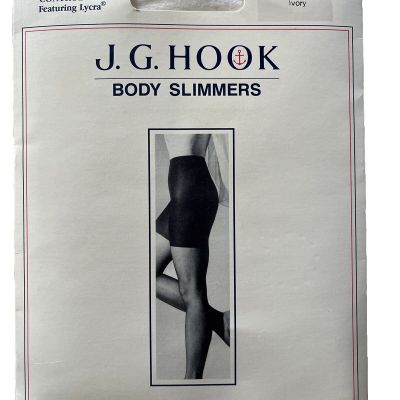 JG Hook Body Slimmers Toner Control Top Lycra Tall Ivory 1 Pair 1st Quality NOS