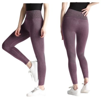 Yummie by Heater Thomson Washed Seamless Fashion Leggings Purple Size L/XL