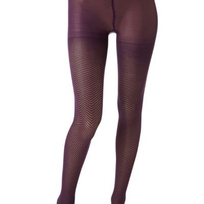 Cole Haan Chevron Twill Tight Pantyhose in Nightshade  Size S/M L24825