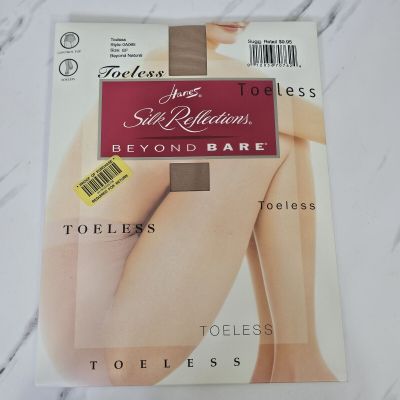 Vintage Hanes Silk Reflections Size EF Beyond Natural Bare Toeless Control Top