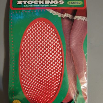 Rubie's Red Fishnet Stockings One Size sexy Halloween costume brand  new in pack