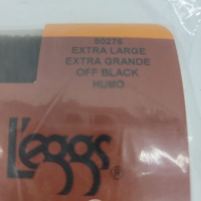 Leggs Brown Sugar Ultra Ultra Sheer Regular Panty Sandalfoot XL Off Black NOS