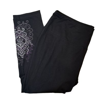 Chicos 4 Leggings Embroidered Size 20 22 Black Purple Gray Stretch Pants Zenergy