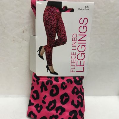 FLEECE LINED LEGGINGS SIZE S/M HOT PINK  NEW IN PACKAGE