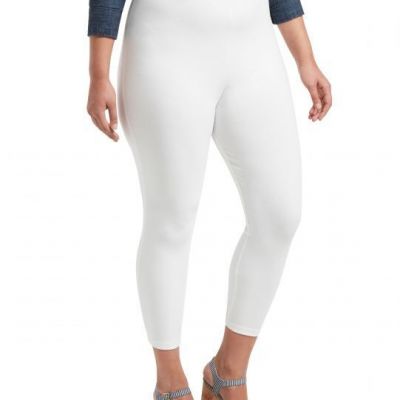 Hue Womens Plus Size Capri Leggings Size 1X Color White