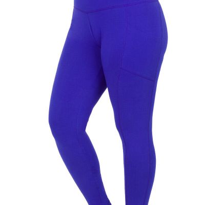 1X 2X 3X Brushed Microfiber Premium Cotton Long Full Length Leggings w/ Pockets