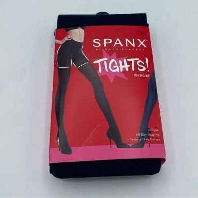 Spanx Reversible Mid-Thigh Shaping Tights A Opaque Reverse! Two Colors 70DEN NWT