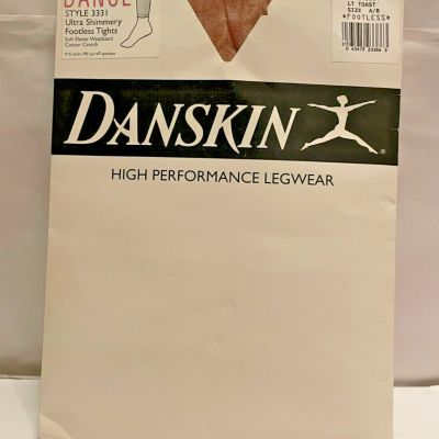 Danskin Women's Footless Tights Size A/B Light Toast Style 3331 New In Package