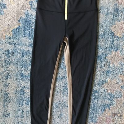 PE NATION Leggings 7/8 Women's Size Large: Black and Gold Athletic Workout