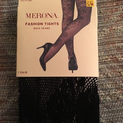 Merona Premium Fashion Tights back seams   size S/M