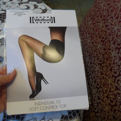 New Wolford Black Soft Control Top Tights Size S