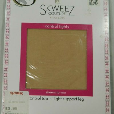 Skweez Couture by Jill Zarin control tights size M tan color control top NIP