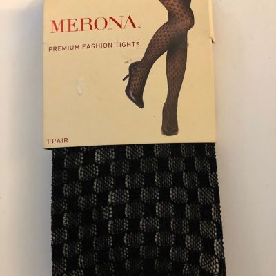 Merona Premium Fashion Tights Ebony S/M NEW!