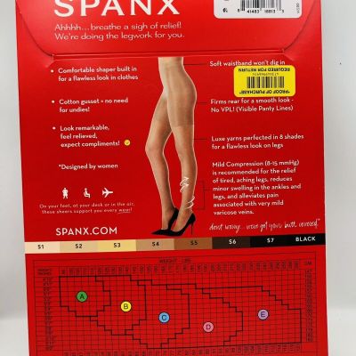 SPANX Remarkable Relief Sheers 8-15mmHg Style 20205R Shade S2 New Pantyhose Nude