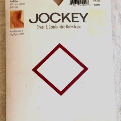 JOCKEY Bodyshaper Control Top Sandalfoot PANTYHOSE Size Medium Color Sand NOS
