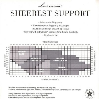 JCPenney SHEER CARESS SHEEREST SUPPORT HOSE - Short, Smoke Grey 85