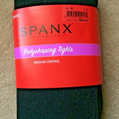 Spanx sz E  Black/Brown 2 Pack Medium Control Body Shaping  Tights # 2195 NWT