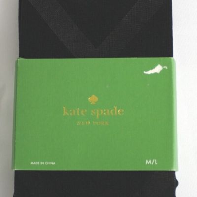 Kate Spade Pantyhose Black Diamonds 2 Pair Patterned Tights NIP ML Nylons Solid