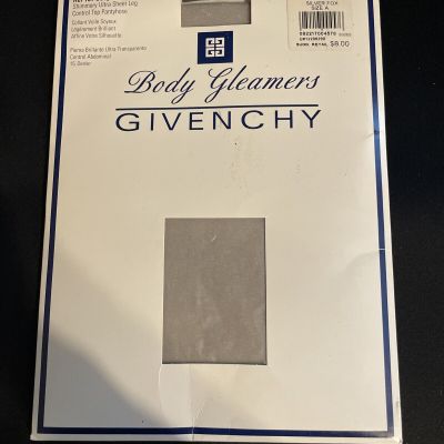 Vtg.Givenchy Pantyhose Body Gleamers Ultra Sheer Control Top Size A Silver Fox