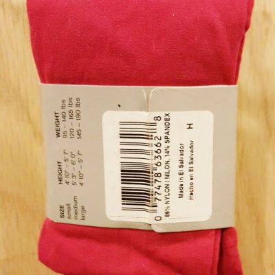 Hanes Cerise Pink Control Top Tights Matte Opaque 0B406  - MSRP $12