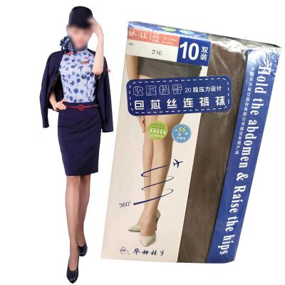 Flight Attendant Cabin Crew Stewardess - Compression - Pantyhose - Tights