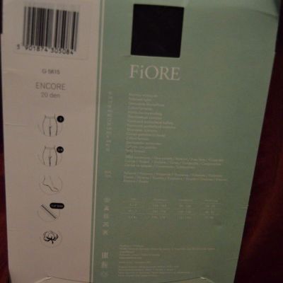 FiORE Encore The Girl Dotted Patterned tights PANTYHOSE Sz4 LARGE BLACK E10