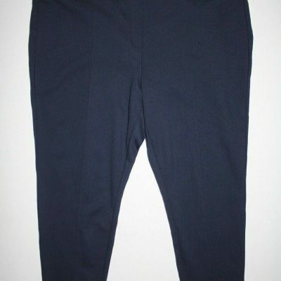 Style&co. Ladies Plus Size Leggings Industrial Blue Front Seam Mid Rise Size 24W