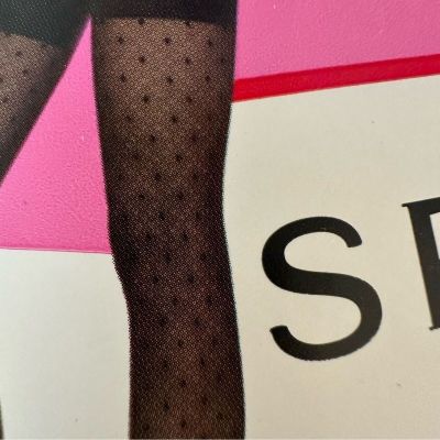 SPANX Patterned Body Shaping Tights Dotted Lines size B Black New