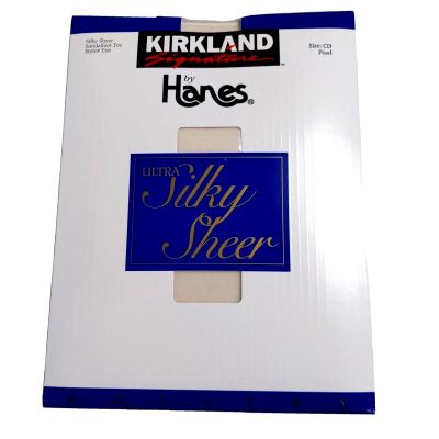 5 Pair Hanes Kirkland Signature Pantyhose Silky Sheer Hosiery Pearl Size CD NWT