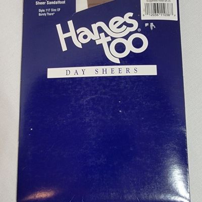 Hanes Too Day Sheers Pantyhose Tights Barely There Size EF Style 117