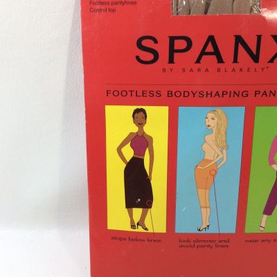 SPANX Size B Nude FOOTLESS BODY SHAPING PANTYHOSE The Original Control Top NEW