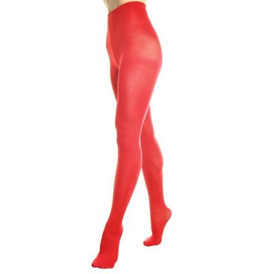 Womens Red Seamless Ultra Stretchy 70 Denier Opaque Pantyhose Tights stockings